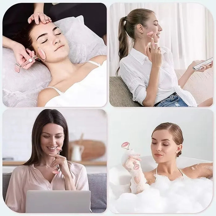 Set Gua Sha en uso