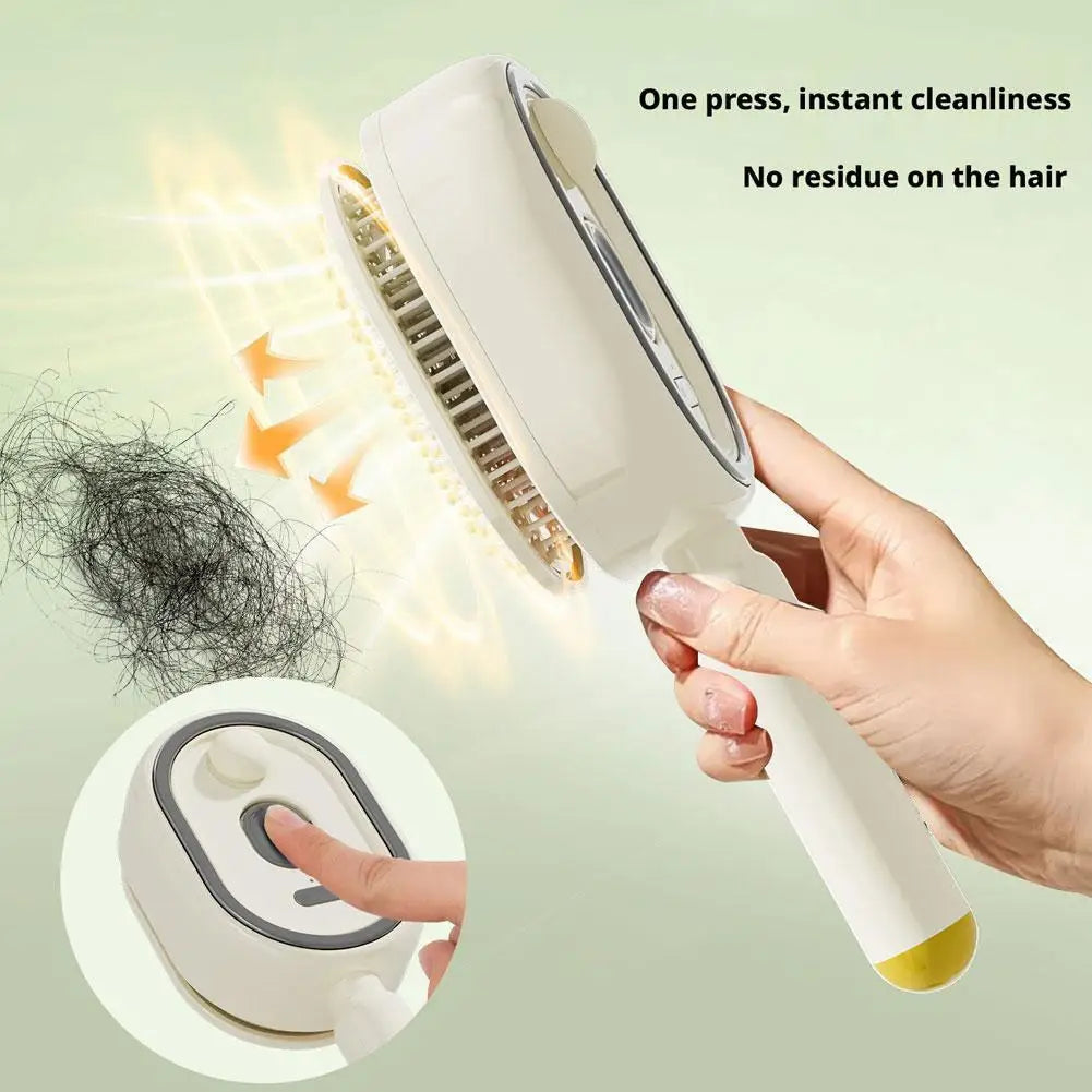Cepillo masajeador capilar 3 en 1 con vapor, spray y limpieza automática