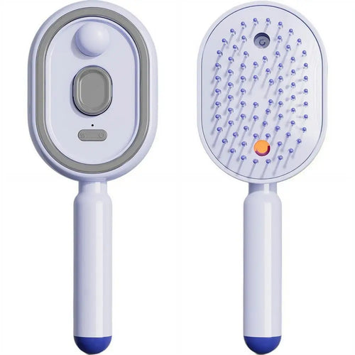 Cepillo masajeador capilar 3 en 1 con vapor, spray y limpieza automática