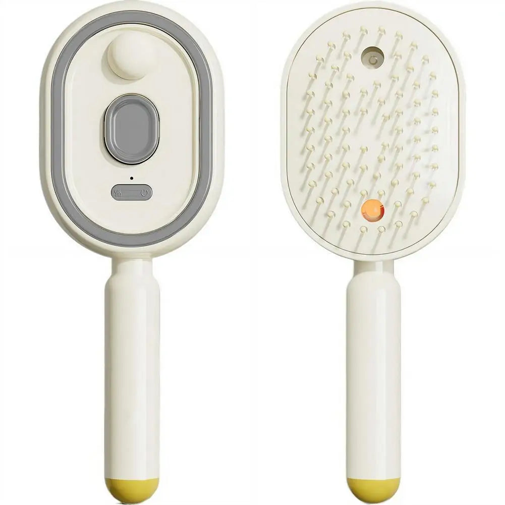 Cepillo masajeador capilar 3 en 1 con vapor, spray y limpieza automática